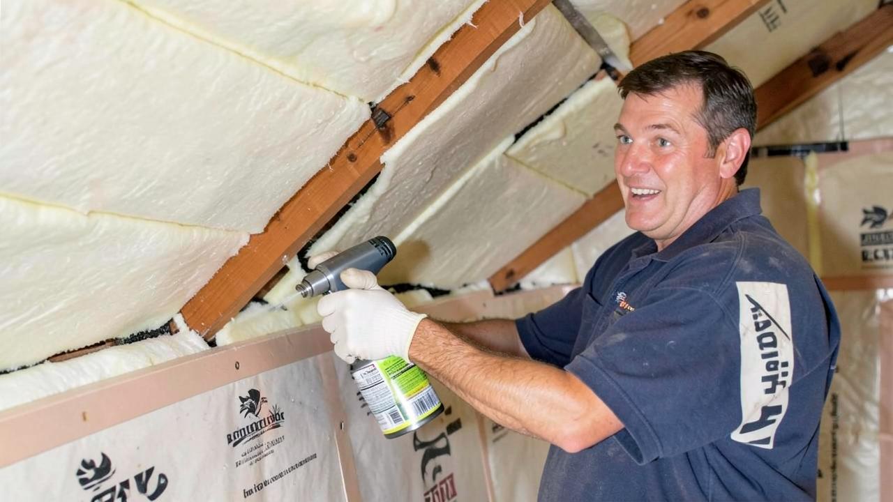 Editorial photograph illustrating air sealing before insulating order matters