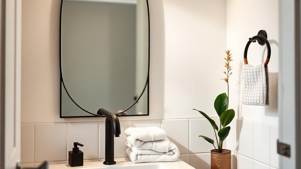 Editorial photograph illustrating bathroom refresh on a budget
