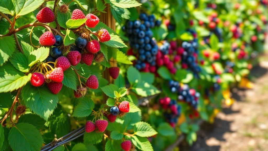 Editorial photograph illustrating berry patch planning