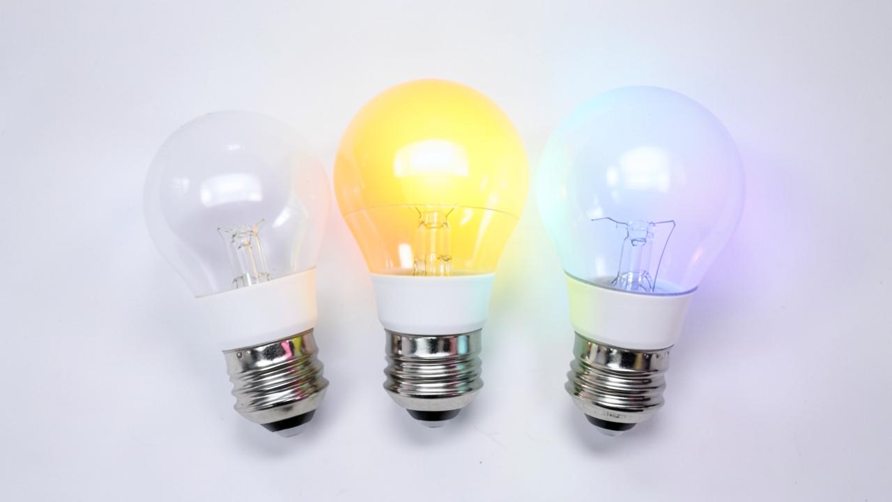 Editorial photograph illustrating choosing bulb color temperature and lumens