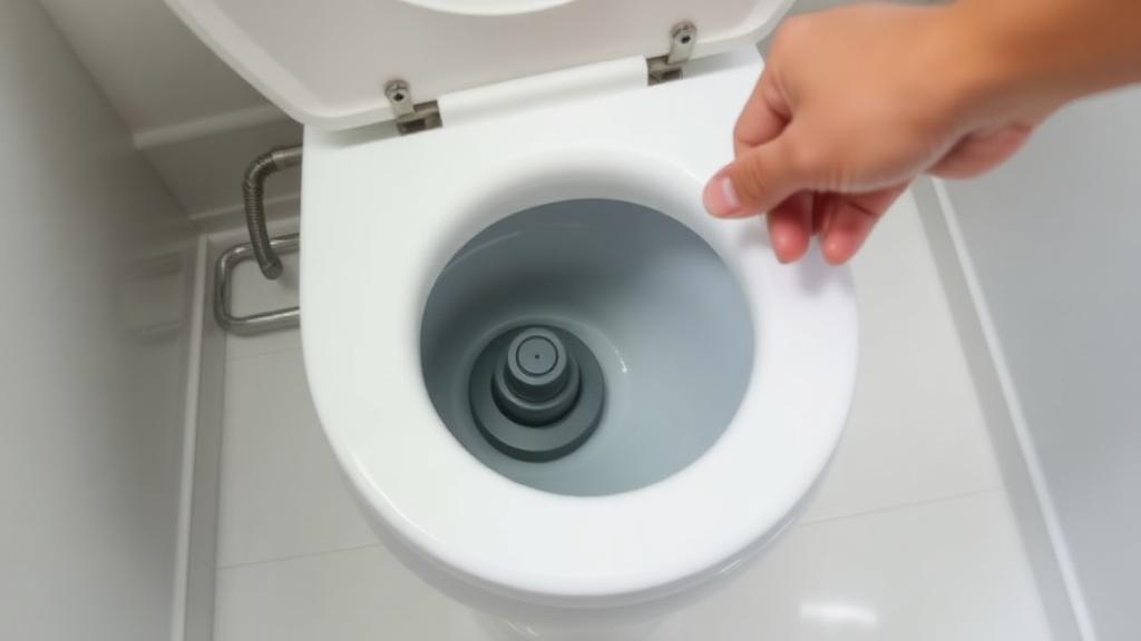 Editorial photograph illustrating fixing a running toilet