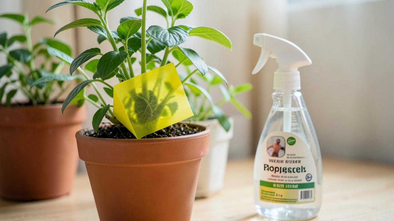 Editorial photograph illustrating getting rid of fungus gnats spider mites scale