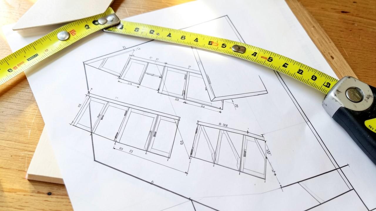 Editorial photograph illustrating how to plan a kitchen cabinet layout