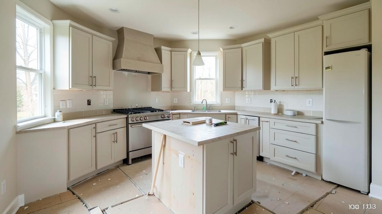 Editorial photograph illustrating kitchen remodel sequencing what order