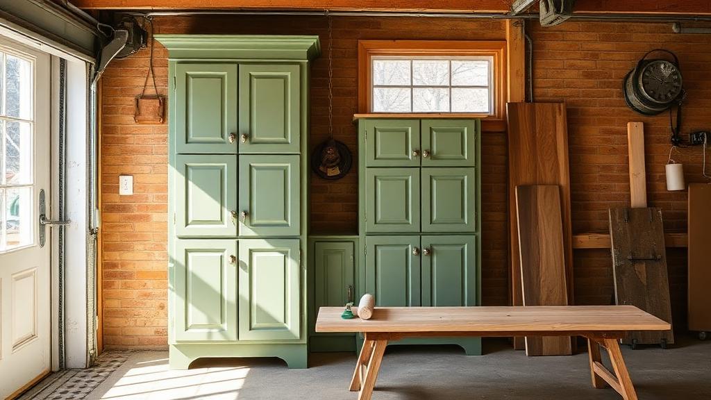 Editorial photograph illustrating painting kitchen cabinets that last