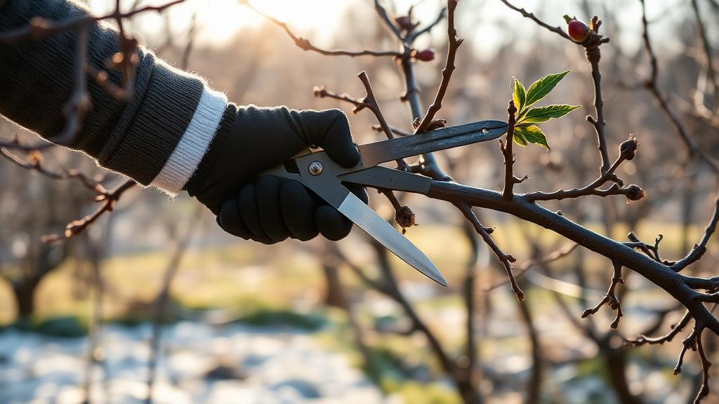 Editorial photograph illustrating pruning fruit trees basics