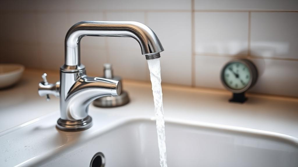 Editorial photograph illustrating reducing household water use