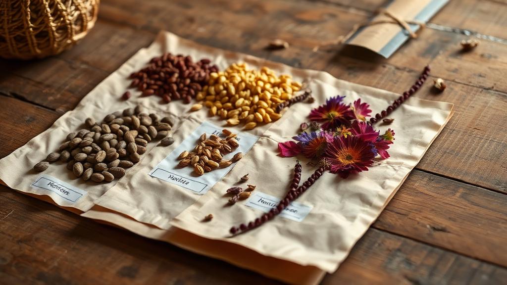 Editorial photograph illustrating saving seeds from your garden