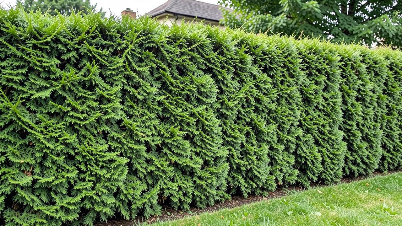 Editorial photograph illustrating shrub hedges and screening plants