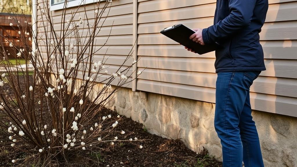 Editorial photograph illustrating spring home inspection walkthrough