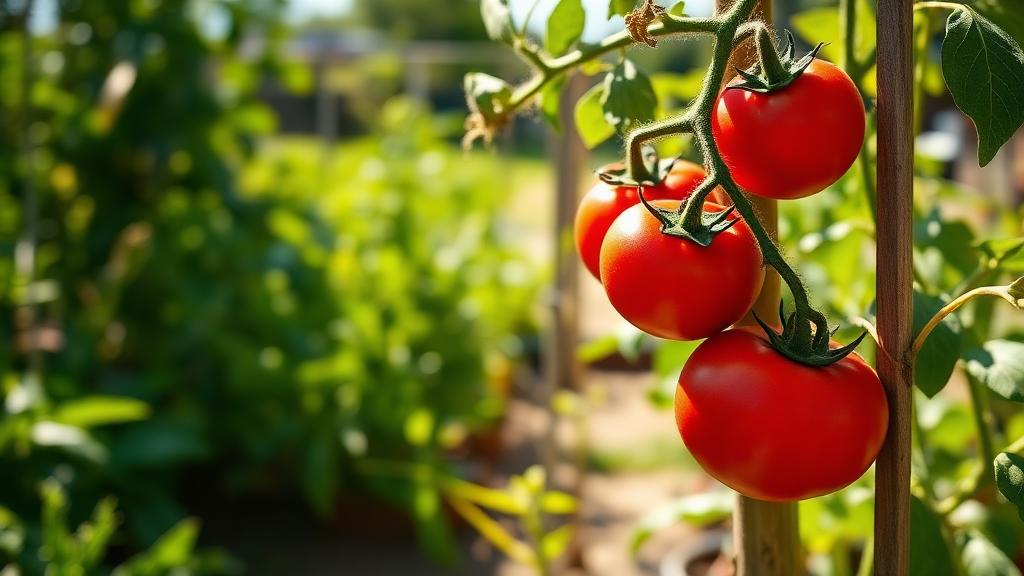 Editorial photograph illustrating tomato growing guide