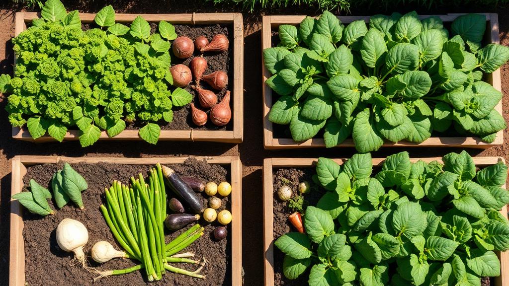 Editorial photograph illustrating vegetable crop rotation simplified