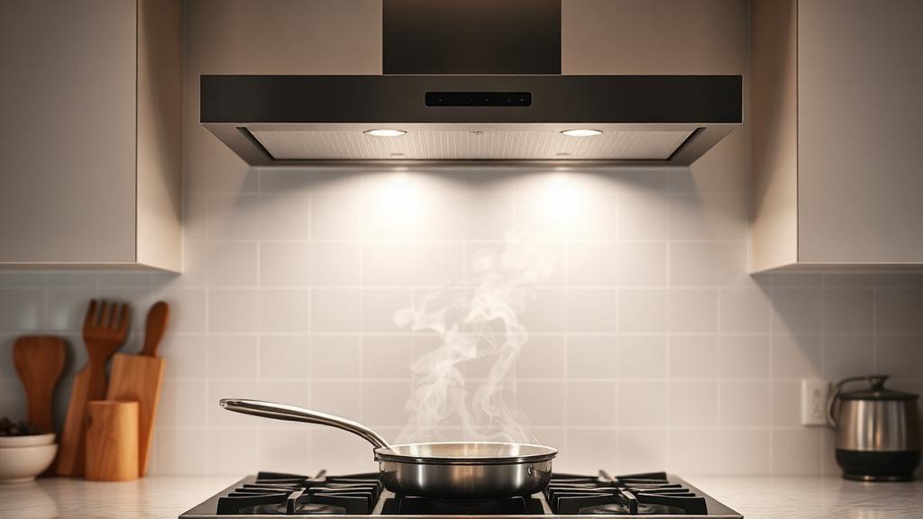 Editorial photograph illustrating ventilation for kitchens and baths