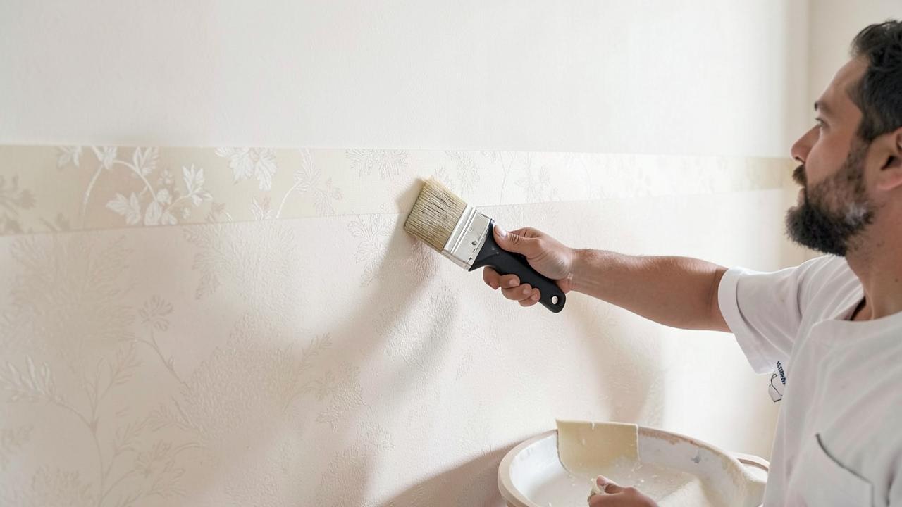 Editorial photograph illustrating wallpaper hanging and removal guide