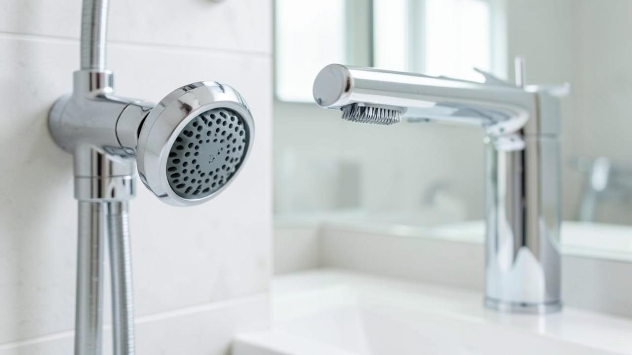 Editorial photograph illustrating water saving fixtures and payback