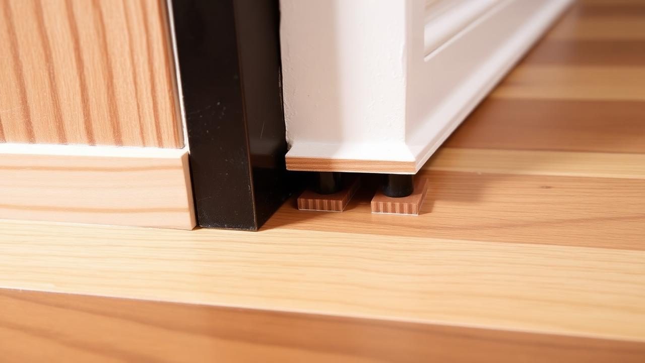 Spacers holding an expansion gap at a floor edge
