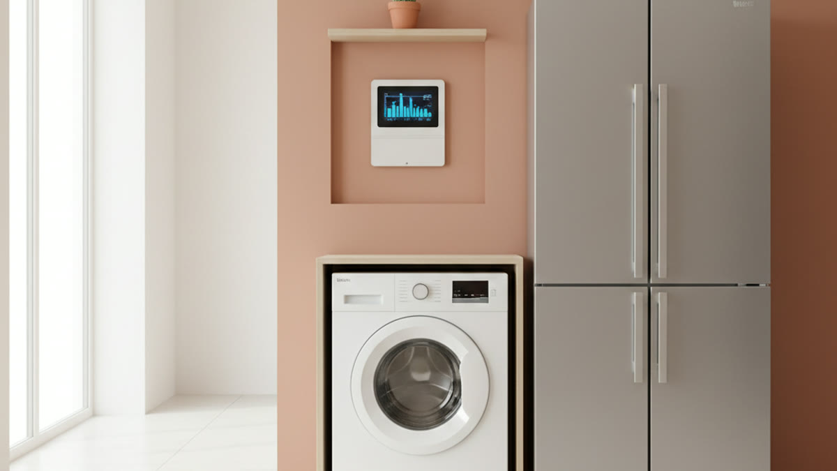 Home appliances with an energy usage display